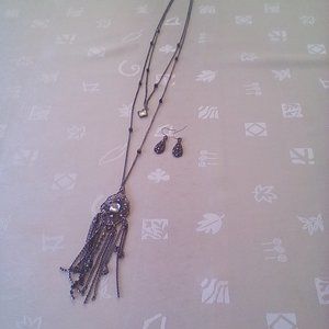 Long Dressy Necklace and Earrings Set  NEW   3/$20